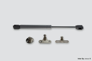 Podnośnik gazowy 150N, SFD007-150N, L=244 mm, Nikiel, AMIX