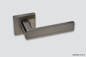 Klamka Platon, KPL 300, Rozeta kwadratowa, Satynowy, INFINITY LINE