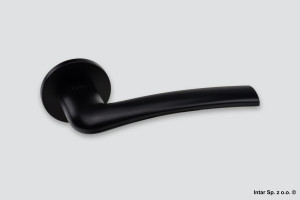 Klamka Vento Slim, KVNO S O B00, Rozeta okrągła, Czarny, INFINITY LINE