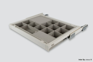 Szuflada z organizerem ELITE, WG-PRZEG70-10, S-700 mm, Cichy domyk, Biały, GTV