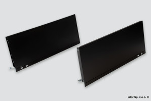 Boki do szuflady LEGRABOX PURE, 770C5002S, L-500 mm, Wys. C, Brunatnoczarny, BLUM