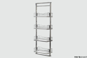 Kosz Cargo MIDI czteropoziomowy PRESTIGE SUPREME, W-5400D-300.P22, H-1710 mm, S-300 mm, Srebrny, NOMET