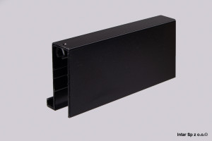 Listwa pozioma dolna PAX XL, 414379, L-3000 mm, Czarny matowy, SEVROLL