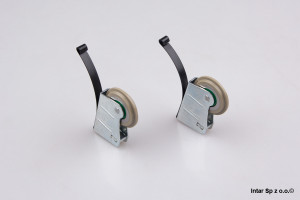 Wózek dolny WD10V HI-TEC, 10051-SV-G, Rolka wypukła, Zestaw 2 szt+stoper, Blister, GREEN, SEVROLL