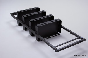 Kosz Cargo MIDI BOX czteropoziomowy PRESTIGE SUPREME, W-5400B-400.P68, H-1710 mm, S-400 mm, Antracytowy, NOMET