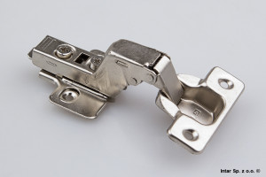 Zawias wpuszczany hydrauliczny Solid PlusW Fi-35 mm, ZM-DCHC07-3DBEO, Prowadnik h-0 mm, Z regulacją mimośrodową ramienia i prowadnika, Krótki tłoczek, Bez Euro, GTV