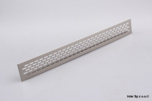 Kratka wentylacyjna K2, ZOB-00800215, 480 mm x 60 mm, Inox, ZOBAL