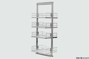 Kosz Cargo MIDI czteropoziomowy PRESTIGE SUPREME, W-5000D-400.G2, H-1410 mm, S-350 mm, Chrom, NOMET
