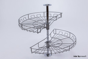 Kosz obrotowy 1/2, W-4269.P22, Fi-690 mm, Lakier, Srebrny, NOMET