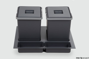 Segregator na śmieci CASA, C8NX1S8B000000, S-600 mm, 2x15L, Antracyt, FGV