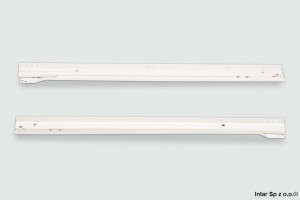 Prowadnica rolkowa STANDARD, 430E4000V, L-400 mm, 30 kg, Pełen wysuw, Kremowy, BLUM