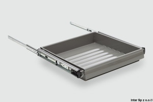 Półka plastikowa na bieliznę, W-3320-480.P24, S-480 mm, Ramka, Szary, NOMET