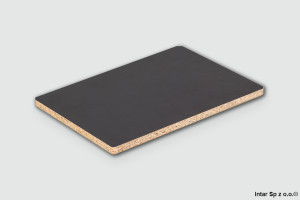 Płyta wiórowa laminowana FR Uodporniona ogniowo, 0190 PE, Czarny, Gr. 18 mm, 2800x2070 mm, BUCINA