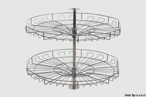 Kosz obrotowy ścięty, W-4375.P22, Fi-820 mm, Srebrny, NOMET