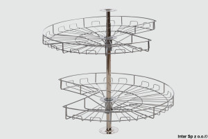 Kosz obrotowy 3/4, W-4169.P22, Fi-690 mm, Lakier, Srebrny, NOMET