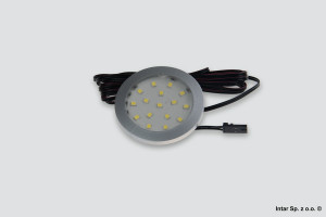 Oprawa LED okrągła, ORBIT-AL-60K-01W,1, 5W, 12V, Aluminium,  Przewód 2000 mm, Biały zimny, DESIGN LIGHT