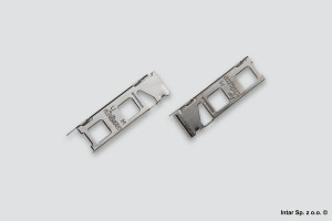 Uchwyt ścianki tylnej LEGRABOX M, ZB7M000S HO-RW, Wys. M, Kpl., Inox, BLUM