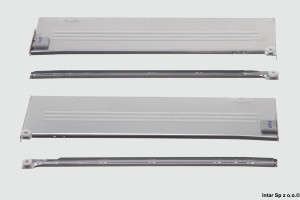 Komplet - Szuflada METALBOX, MP-150300-80, H-150 mm, L-300 mm, Srebrny, PRESTIGE, GTV