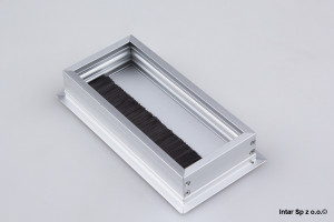 Przepust kablowy MERIDA, K262-2S, 160x80 mm, Prostokąt, Aluminiowy, AMIX