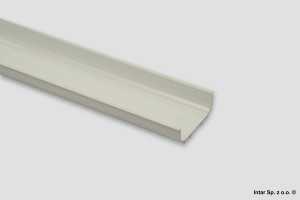 Listwa korytkowa podwójna pozioma C, 28.0201.016.BI, L-2500 mm, Biały ice, PEKA