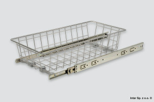 Szuflada MD NOVUM, W-2406-300B.P22, S-300 mm, H-100 mm, Lakier, Srebrny, NOMET
