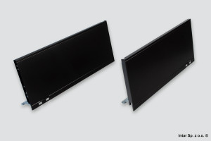 Boki do szuflady LEGRABOX PURE, 770C4502S, L-450 mm, Wys. C, R+L, Brunatnoczarny, BLUM