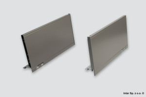 Boki do szuflady LEGRABOX PURE, 770C4502S, L-450 mm, Wys. C, L+R, Antracyt matowy, BLUM
