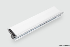 Bok do szuflady TANDEMBOX INTIVO z wysokim frontem, 378L4502SA, L-450 mm, Wys. L, Lewy, Jedwabiście biały, BLUM