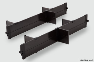 Zestaw listew poprzecznych ORGA-LINE, ZFL.90BUS6, L-500-650 mm, S-900 mm, Brunatnoczarny, BLUM