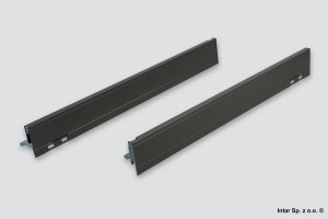 Boki do szuflady LEGRABOX PURE, 770N5002S, L-500 mm, Wys. N, Antracyt matowy, BLUM