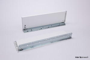 Boki do szuflady LEGRABOX PURE, 770C6002S, L-600 mm, Wys. C, R+L, Jedwabiście biały, BLUM