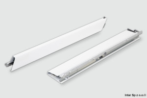Boki do szuflady TANDEMBOX ANTARO, 378M6002SA, L-600 mm, Wys. M, R+L, Jedwabiście biały, BLUM