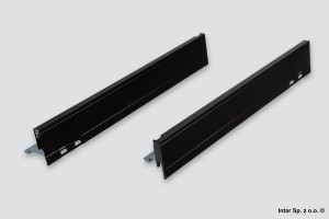 Boki do szuflady LEGRABOX PURE, 770N4502S, L-450 mm, Wys. N, Brunatnoczarny, BLUM