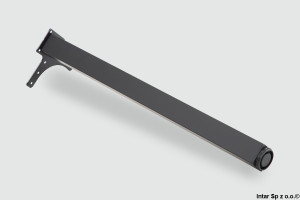 Noga meblowa kwadratowa, AC282-K-710-CZA, FI-50, H-710 mm, Czarny, SHOP LINE