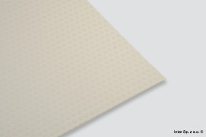 Mata antypoślizgowa TOP SOFT, 07.306.B, S-475 mm, H-1,2 mm, Rolka 25 mb, W groszki, Biały, PEKA