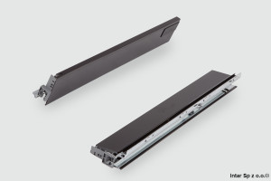 Boki do szuflady TANDEMBOX ANTARO, 378M3002SA, L-300 mm, Wys. M, R+L, Brunatnoczarny, BLUM