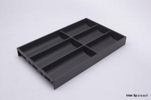 Wkład na sztućce AMBIA-LINE, ZC7S450BS3, L-450 mm, S-300 mm, Antracyt matowy, BLUM