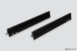 Boki do szuflady LEGRABOX PURE, 770N5002S, L-500 mm, Wys. N, R+L, Brunatnoczarny, BLUM