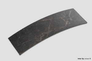 Obrzeże ABS, 2x43mm, K533, 4522W OHNE, Marmur/Ciemny szary, REHAU
