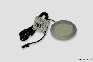 Oprawa okrągła LED, ORBIT-XL-AL-30K-01W, 3W, 12V, Aluminium, Przewód 2000 mm, Biały ciepły, DESIGN LIGHT