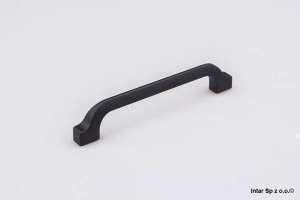 Uchwyt meblowy TORRE, C-5834.P61, S=128 mm, Czarny mat, NOMET
