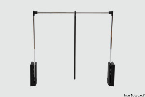 Pantograf-wieszak opuszczany, 805.20.056, 770-1200 mm, 10 kg, Nikiel, HAFELE