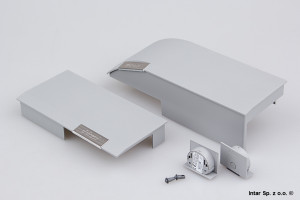 Zestaw za艣lepek do AVENTOS HK top, 23K8000, Lewa/Prawa, Jasnoszary, BLUM