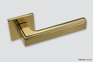 Klamka Fresia Fit, 49-0319, Rozeta kwadratowa, R67F, Złoty, VDS