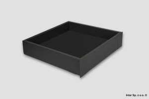 Komplet - Szuflada wewnętrzna MERIVOBOX, 424898, Wys. M, L=300 mm, 40kg., Z mocow. frontu, Bez frontu ZV4.1042M, Szary Indium mat, BLUM