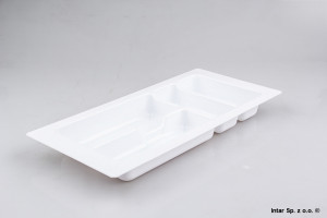 Wkład szufladowy COMFORT 300, 235x490 mm, Gr. 1,6 mm, Biały, POLI