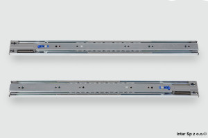 Prowadnica kulkowa STRONG, 92001T, L-300 mm, H-45 mm, 45 kg, Pełny wysuw, Z tłumieniem, DEMOS TRADE