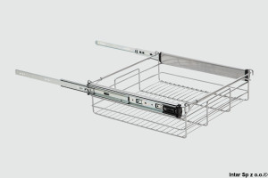 Kosz na bieliznę+ramka, W-3322-720.P22, S-720 mm, Srebrny, NOMET
