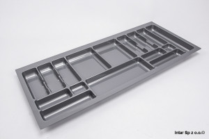 Wkład szufladowy COMFORT 1200, 1116x490 mm, Gr. 2 mm, Metalik, POLI
