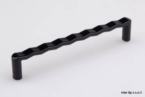 Uchwyt meblowy STRADA, C-5124.P59, S=128 mm, Czarny połysk, NOMET